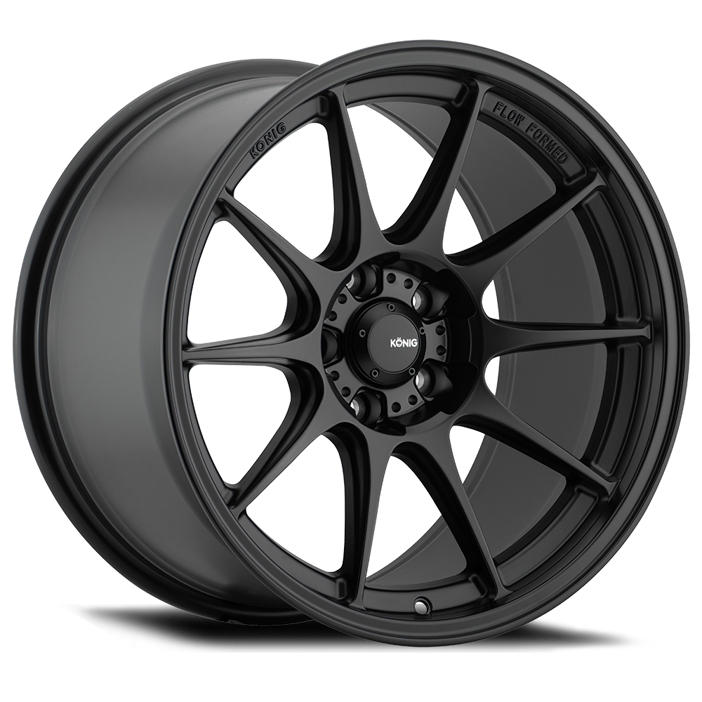 Konig Dekagram Wheels (Set of 4) - Semi Matte Black - 15x7.5 - 4x100 - ET35