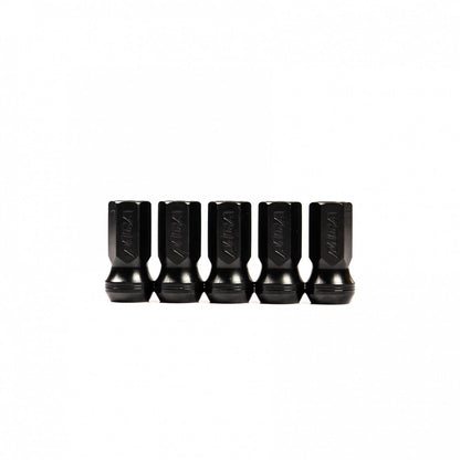 Real Nuts Black Wheel Nuts with No Cap (Thread Size M12 x 1.5)