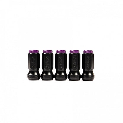 Real Nuts - Purple Knurled Ended Wheel Nuts (Thread Size M12 x 1.5)