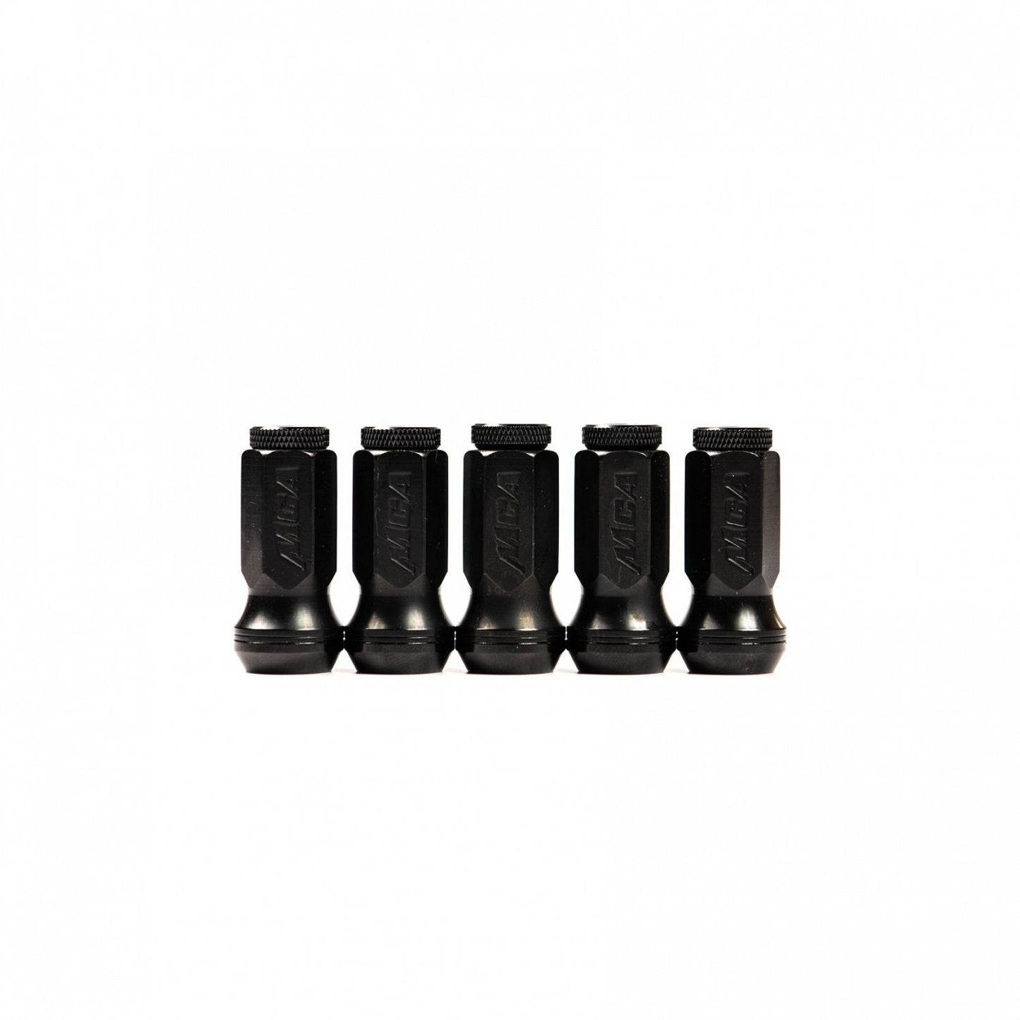 Real Nuts - Black Knurled Ended Wheel Nuts (Thread Size M12 x 1.5)